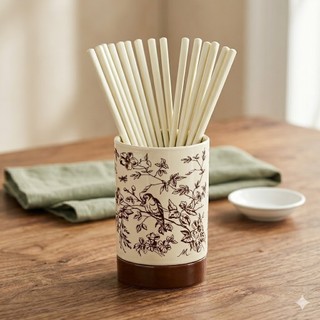 Lọ cắm đũa bằng sứ dày dặn, sang trọng - Dư Dư Decor