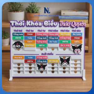 Thời Khóa Biểu Thay Đổi Môn Học Linh Hoạt - In 3D Tên & Môn Học Theo Yêu Cầu | NL3D