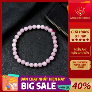 Chuỗi Cẩm Thạch A Hồng phấn 6ly Dịu Dàng, Tinh Tế - Làng Chài Phỉ Thúy