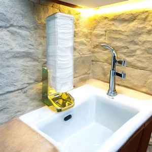Hộp đựng bông tẩy trang dán tường, hộp đựng hình vuông tặng miếng dán vns303