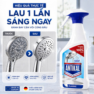 Tẩy cặn vôi nhà tắm Antikal Đức 800ml – Sạch nhanh, chống đọng nước, sáng bóng như mới