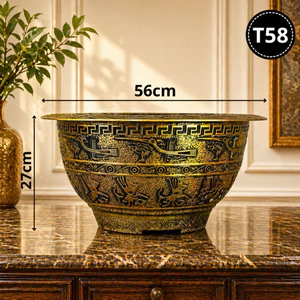 Chậu Nhựa T58 Màu Đồng - Chậu có lỗ, Bít lỗ (Trồng cây, nuôi cá,…) [57x27]