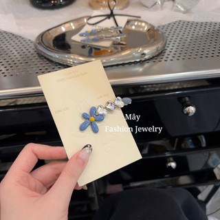 [1 chiếc] Kẹp mái mỏ vịt 6,5cm hoa 5 cánh đính đá • Mây Fashion Jewelry - K42635