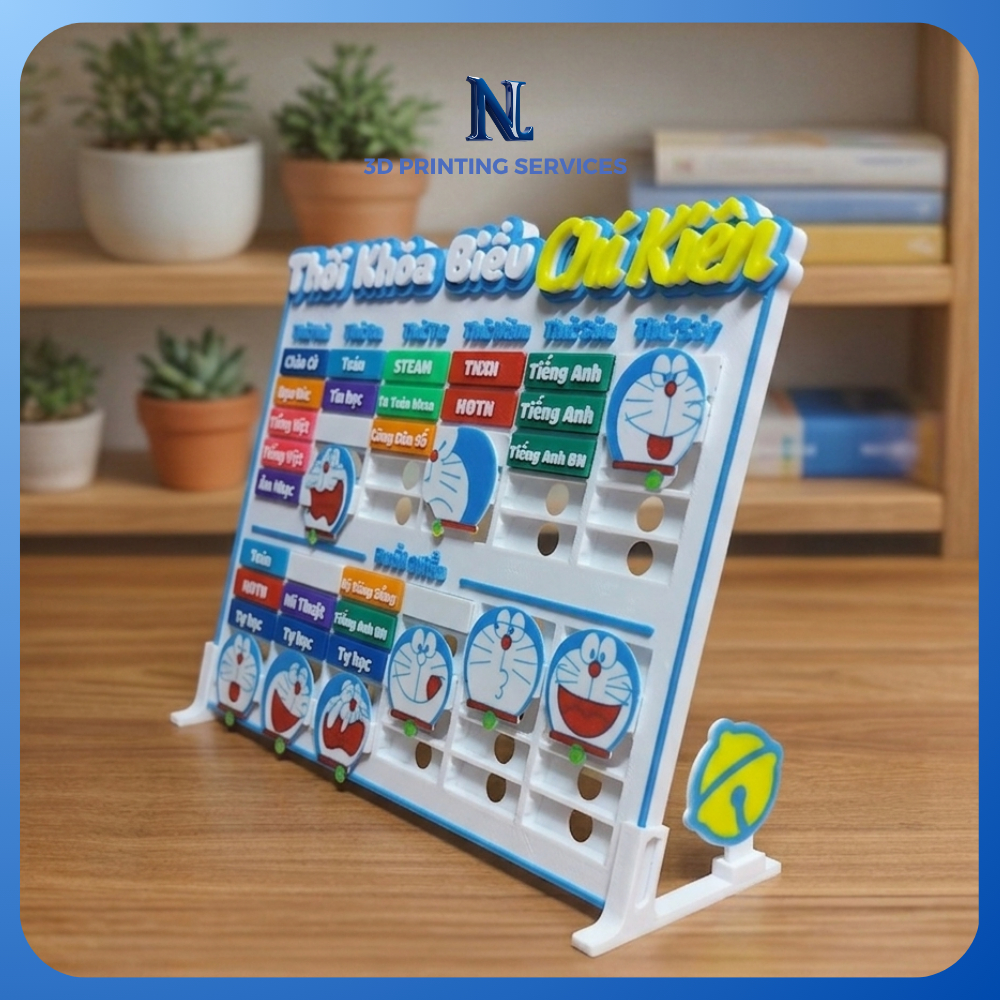Thời Khóa Biểu Thay Đổi Môn Học Linh Hoạt - In 3D Tên & Môn Học Theo Yêu Cầu | NL3D