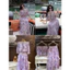 Set áo tơ trễ vai phối ren chân váy maxi Đoàn Thương