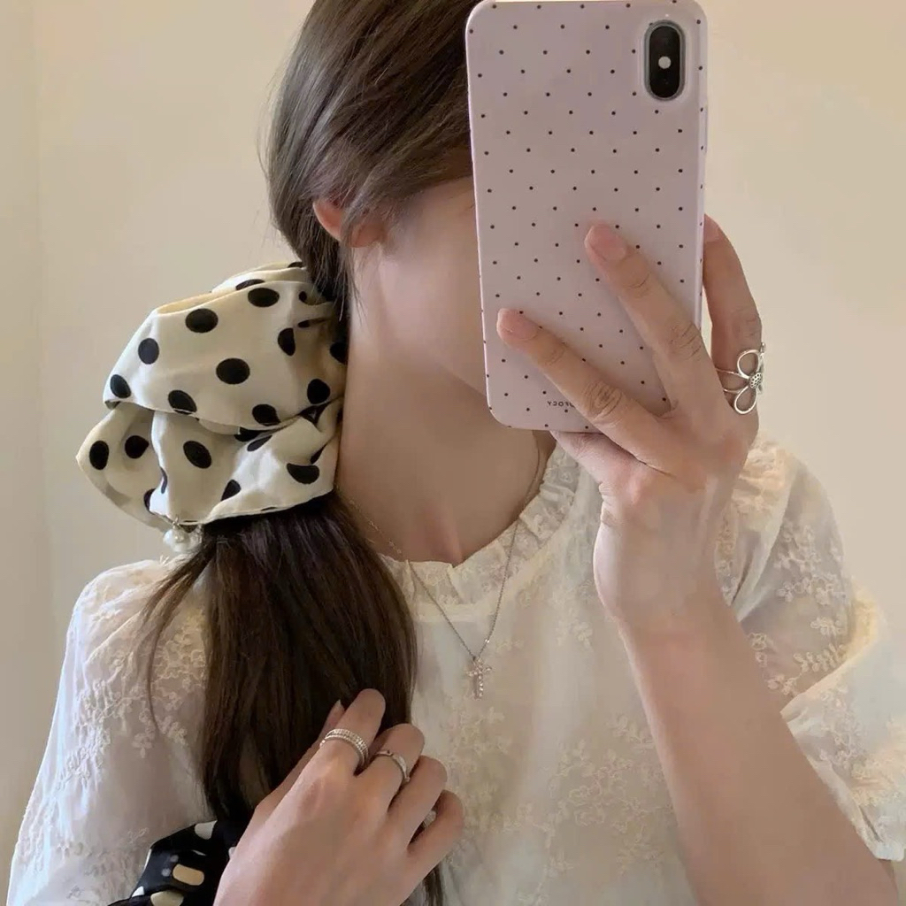 ZuchenbyKao Kẹp tóc chấm bi