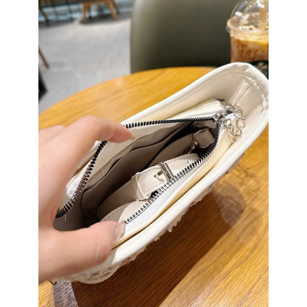 Túi xách HoBo phối dạ size 22cm siêu xinh TẶNG CHARM siêu xinh