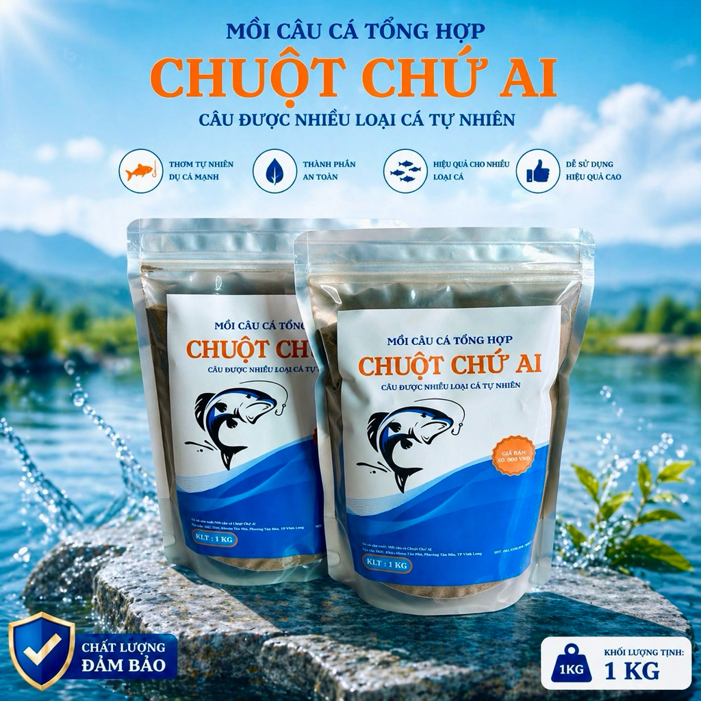 2kg Cám Câu Cá Tổng Hợp - CHUỘT CHỨ AI