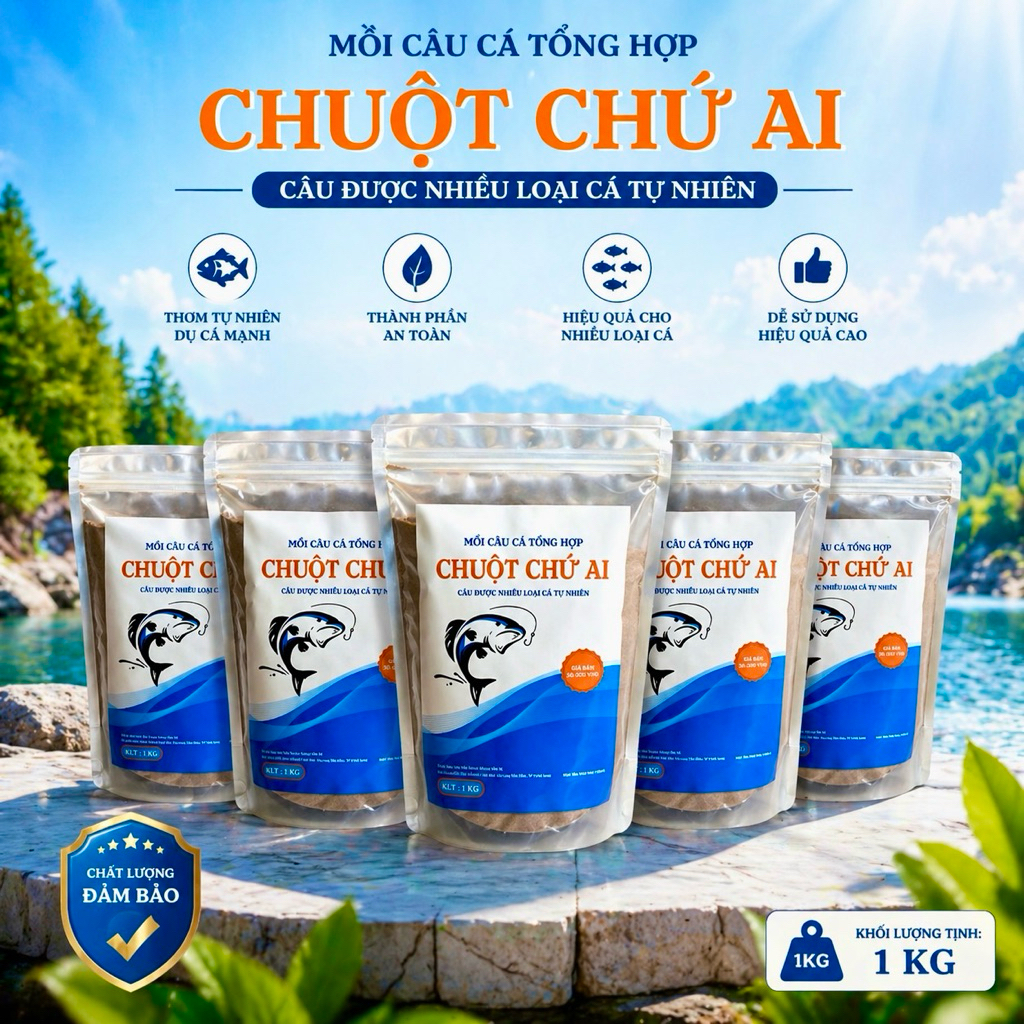 5kg Cám Câu Cá Tổng Hợp - CHUỘT CHỨ AI
