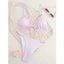 Bộ Đồ Bơi 2 Mảnh Bikini Caro Hồng Xinh Xắn Set Đồ Đi Biển Nữ Họa Tiết Gingham Đáng Yêu Nữ Tính Cao Cấp