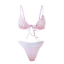 Bộ Đồ Bơi 2 Mảnh Bikini Caro Hồng Xinh Xắn Set Đồ Đi Biển Nữ Họa Tiết Gingham Đáng Yêu Nữ Tính Cao Cấp