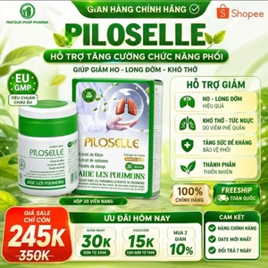 Viên uống giảm ho, giảm đờm đau rát họng viêm phế quản, lọc phổi PILOSELLE [ hộp 30 viên ]
