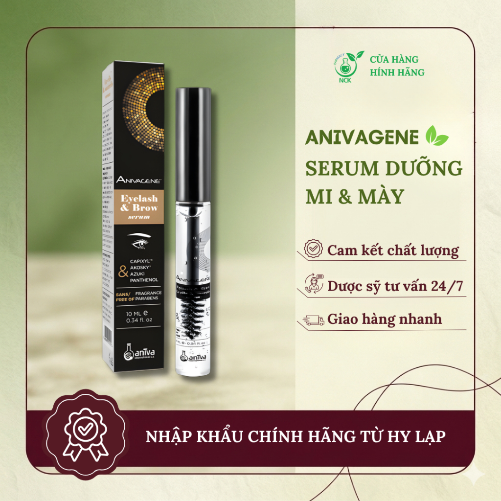 [NCK Farmacy] Serum Dưỡng Mi & Mày ANIVAGENE Giảm Gãy Rụng, Kích Thích Mọc Nhanh, Dày & Khỏe