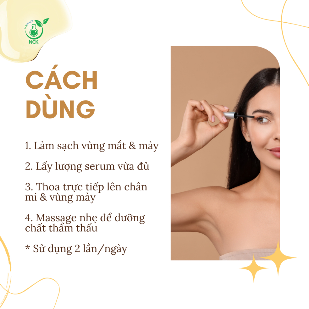 [NCK Farmacy] Serum Dưỡng Mi & Mày ANIVAGENE Giảm Gãy Rụng, Kích Thích Mọc Nhanh, Dày & Khỏe
