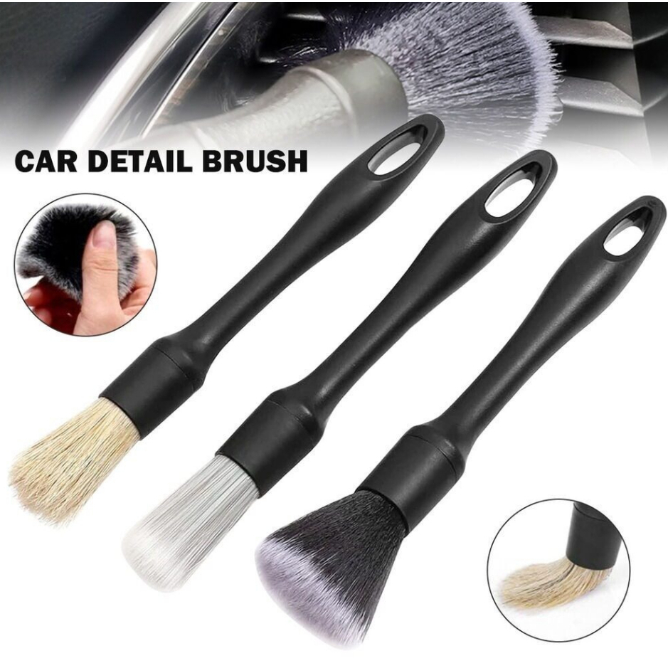 [Siêu Rẻ] Combo 3 cọ rửa xe cao cấp, Cọ Vệ Sinh Xe, Cọ Microfiber, Cọ Sợi Cước, Cọ Lông Heo Vệ Sinh Chi Tiết, Nội Thất