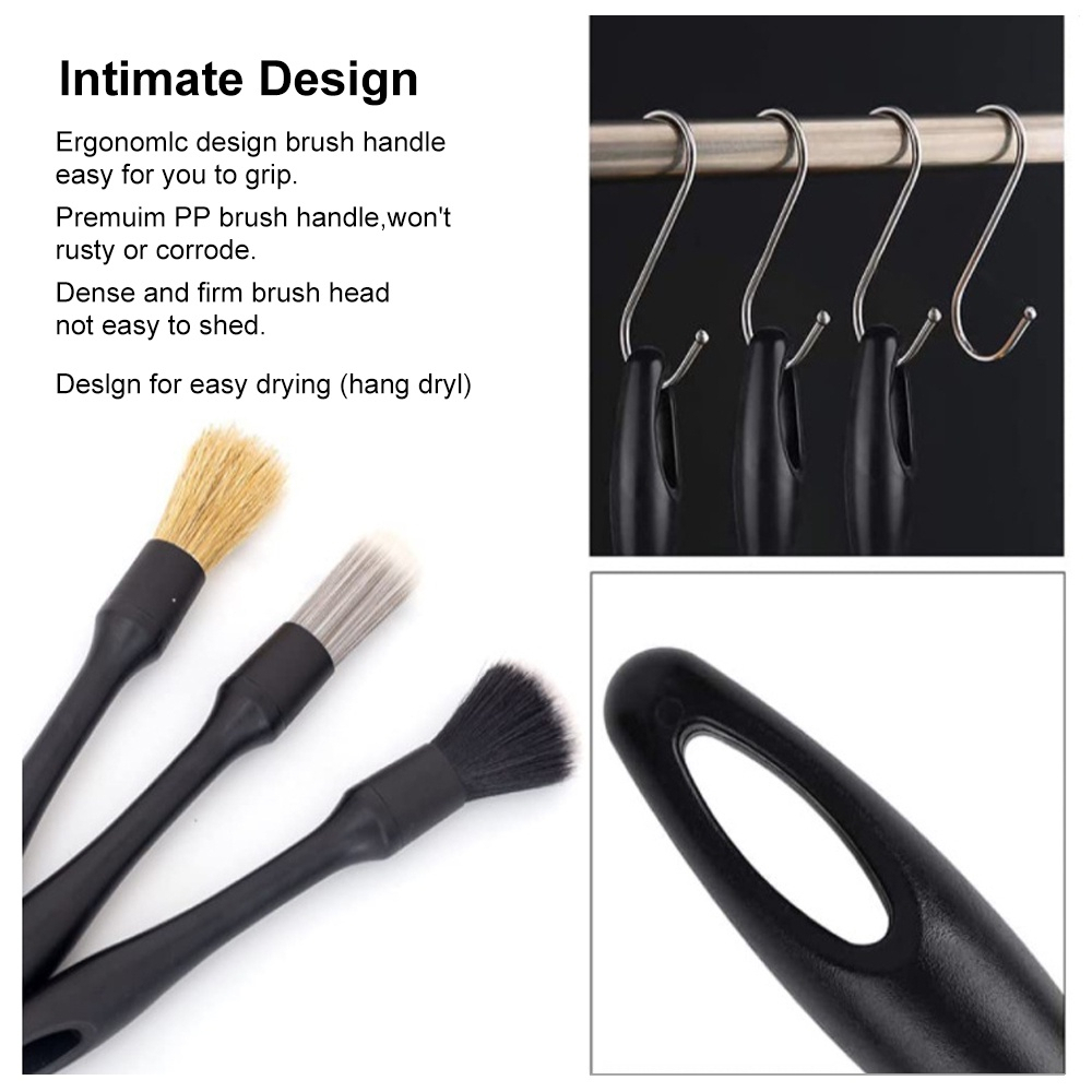 [Siêu Rẻ] Combo 3 cọ rửa xe cao cấp, Cọ Vệ Sinh Xe, Cọ Microfiber, Cọ Sợi Cước, Cọ Lông Heo Vệ Sinh Chi Tiết, Nội Thất