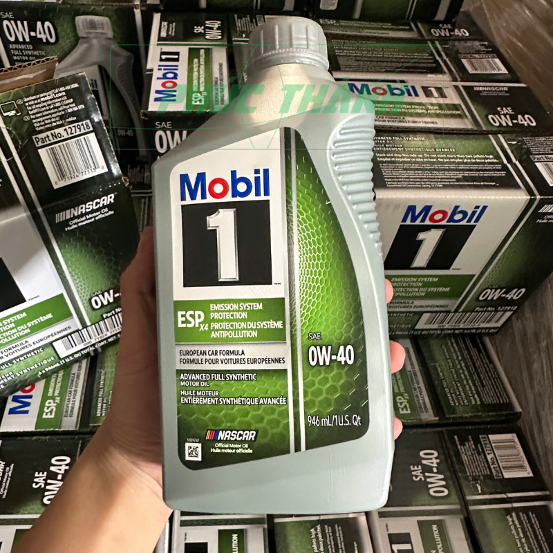 Thùng 6 Chai Dầu Nhớt Ô-Tô Siêu Cao Cấp MOBIL 1 ESP X4 0W40 946ml Nhập Khẩu USA - Chính Hãng