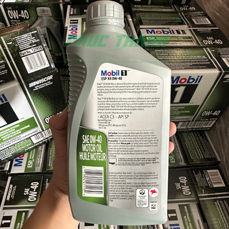 Thùng 6 Chai Dầu Nhớt Ô-Tô Siêu Cao Cấp MOBIL 1 ESP X4 0W40 946ml Nhập Khẩu USA - Chính Hãng