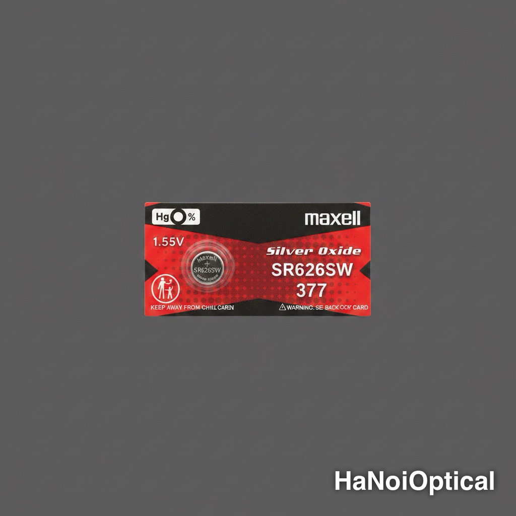 Pin Đồng Hồ Maxell SR626SW (377) 1.55V Silver Oxide Chính Hãng - 1 Viên