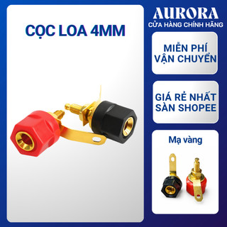Cặp Cọc Loa Bắp Chuối 4mm - Lõi Đồng Nguyên Chất, Núm Vặn Ren Kim Loại Cao Cấp