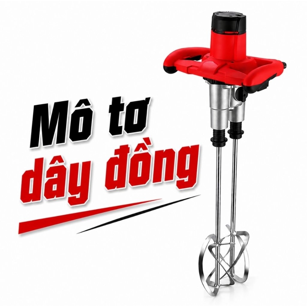 Máy Khuấy Sơn Hồ Dầu Cầm Tay Công Suất Lớn 6 Cấp Tốc Độ – Mô Tơ Dây Đồng – Khuấy Sơn, Bột Bả, Keo, Hồ Xi Măng