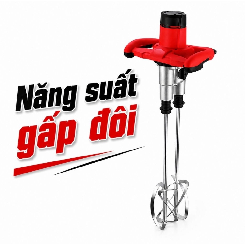 Máy Khuấy Sơn Hồ Dầu Cầm Tay Công Suất Lớn 6 Cấp Tốc Độ – Mô Tơ Dây Đồng – Khuấy Sơn, Bột Bả, Keo, Hồ Xi Măng