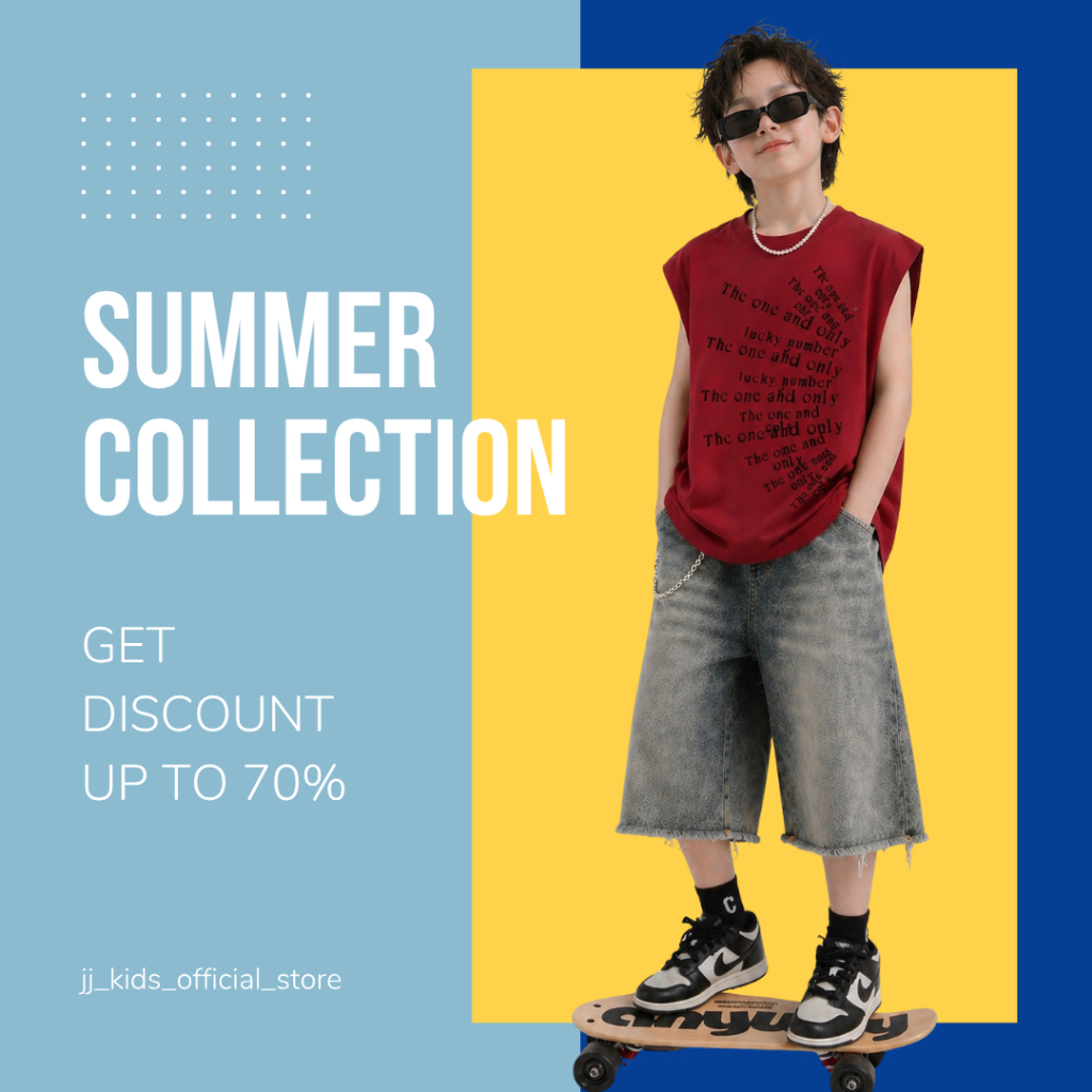 Áo Thun Ngắn Tay Mùa Hè Cho Bé Trai, Bé Gái In Hình Năng Động, Cổ Tròn B513 | JJ Kids Fashion