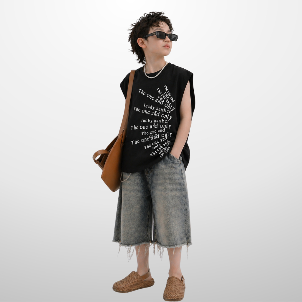 Áo Thun Ngắn Tay Mùa Hè Cho Bé Trai, Bé Gái In Hình Năng Động, Cổ Tròn B513 | JJ Kids Fashion