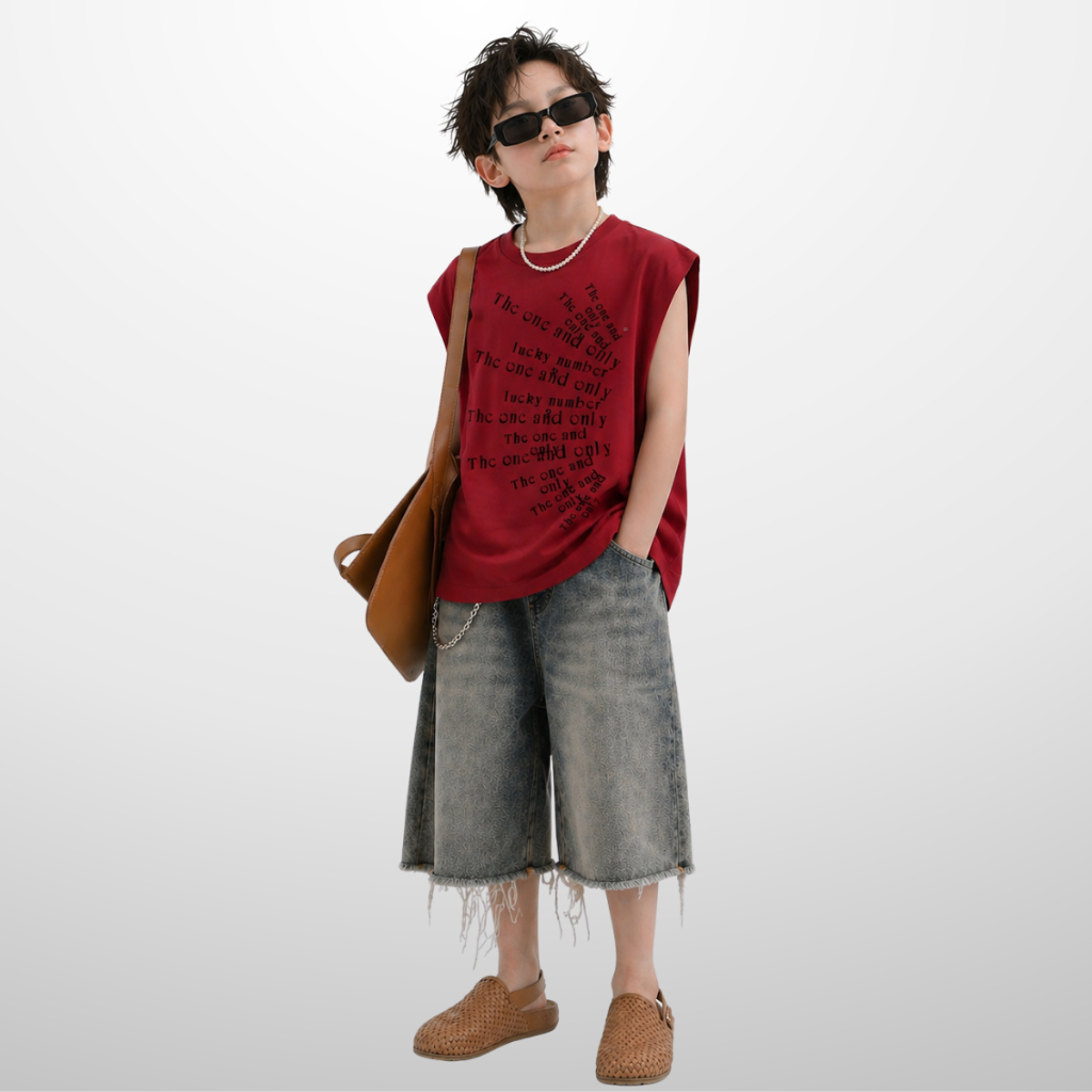 Áo Thun Ngắn Tay Mùa Hè Cho Bé Trai, Bé Gái In Hình Năng Động, Cổ Tròn B513 | JJ Kids Fashion