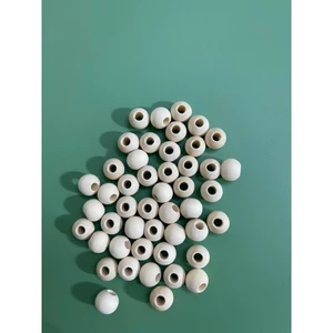 Hạt gỗ tròn làm túi đựng tỏi size 10mm - 14mm (10 - 100 hạt) | Tiệm Len Của Sam - Sam Crochet