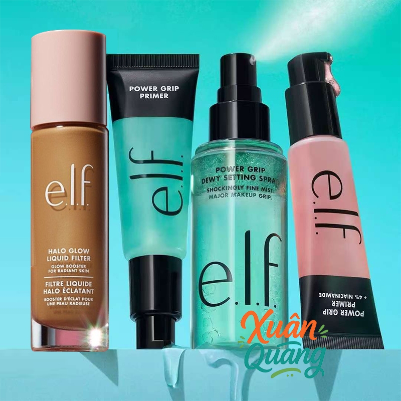ELF Stay All Night Micro-fine setting mist 80ml | Power Grip Primer | Halo Glow Liquid Filter