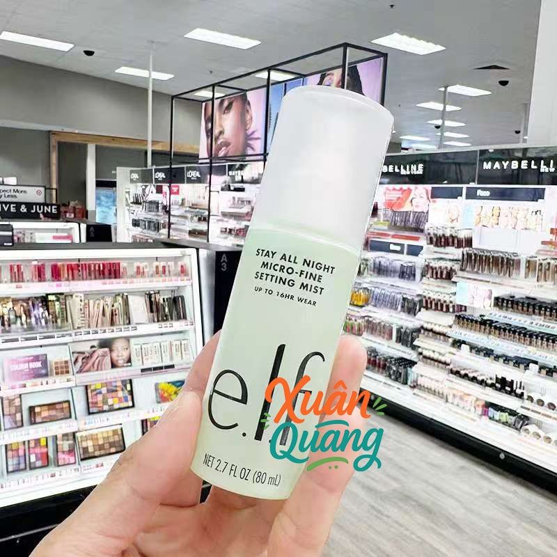 ELF Stay All Night Micro-fine setting mist 80ml | Power Grip Primer | Halo Glow Liquid Filter