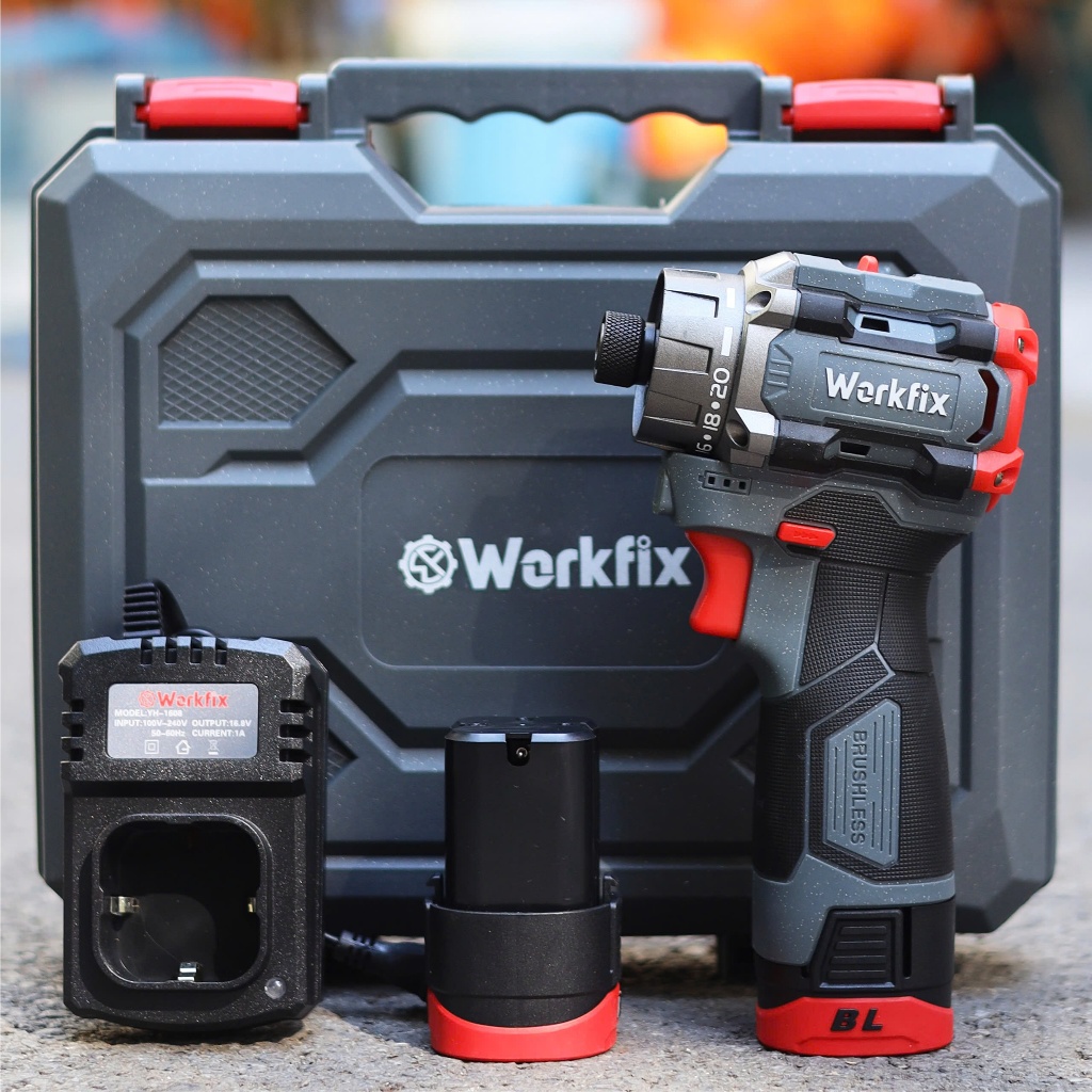 Chuyên Vít Cấp Trượt Workfix WF-SD55PRO 55N.m 16.8V – 20 Cấp Trượt, Ngậm Vít Nhanh, Khoan Tường – Khoan Bê Tông