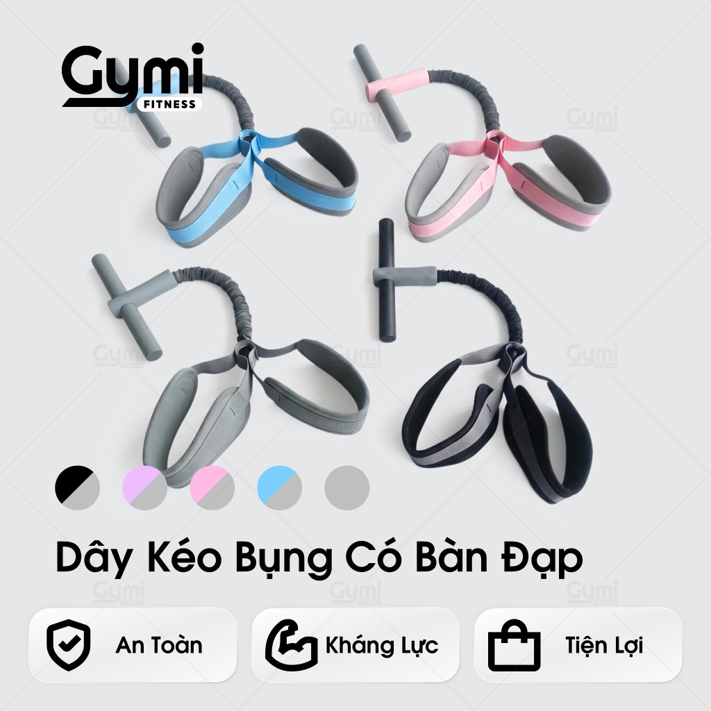 Dây Kéo Bụng Có Bàn Đạp Đa Năng - Dây Kháng Lực 75lbs Tập Core Tay Chân Toàn Thân Tại Nhà - KeoBung75lbs