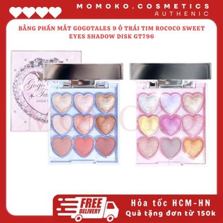 Bảng phấn mắt Gogotales 9 ô Trái Tim Rococo Sweet Eyes Shadow Disk GT796