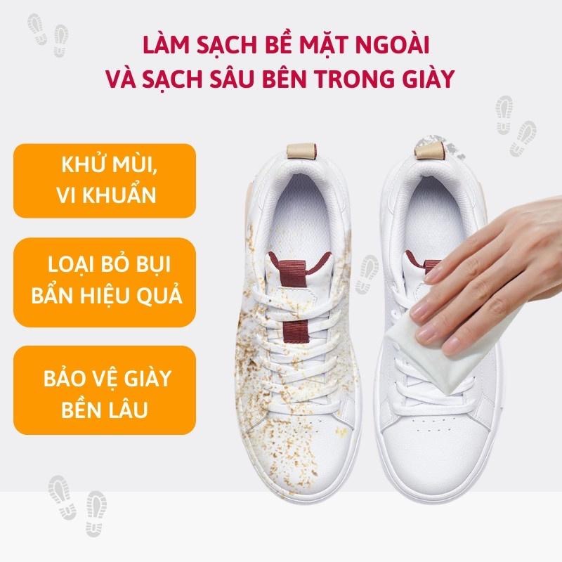 【MUA 5 TẶNG 1】Khăn ướt lau giày sạch nhanh, đa năng [480 tờ] Lau giày dép, túi xách, bếp nấu
