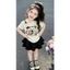 S8/ set áo cotton kèm chân váy xếp ly siêu xinh cho bé