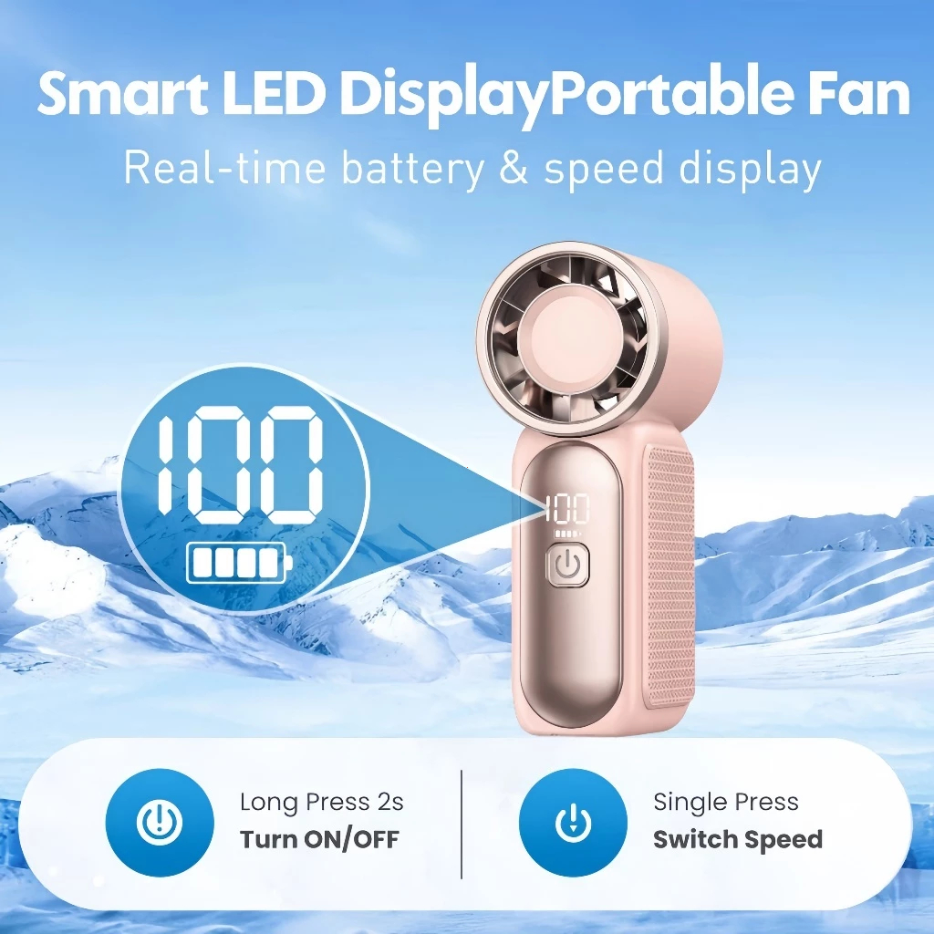 Quạt Mini Tích Điện 2026 – Pin Lâu, Gió Mạnh, Mát Lạnh Suốt Ngày, Siêu Nhỏ Gọn Tiện Mang Theo | BigBuy360 - bigbuy360.vn