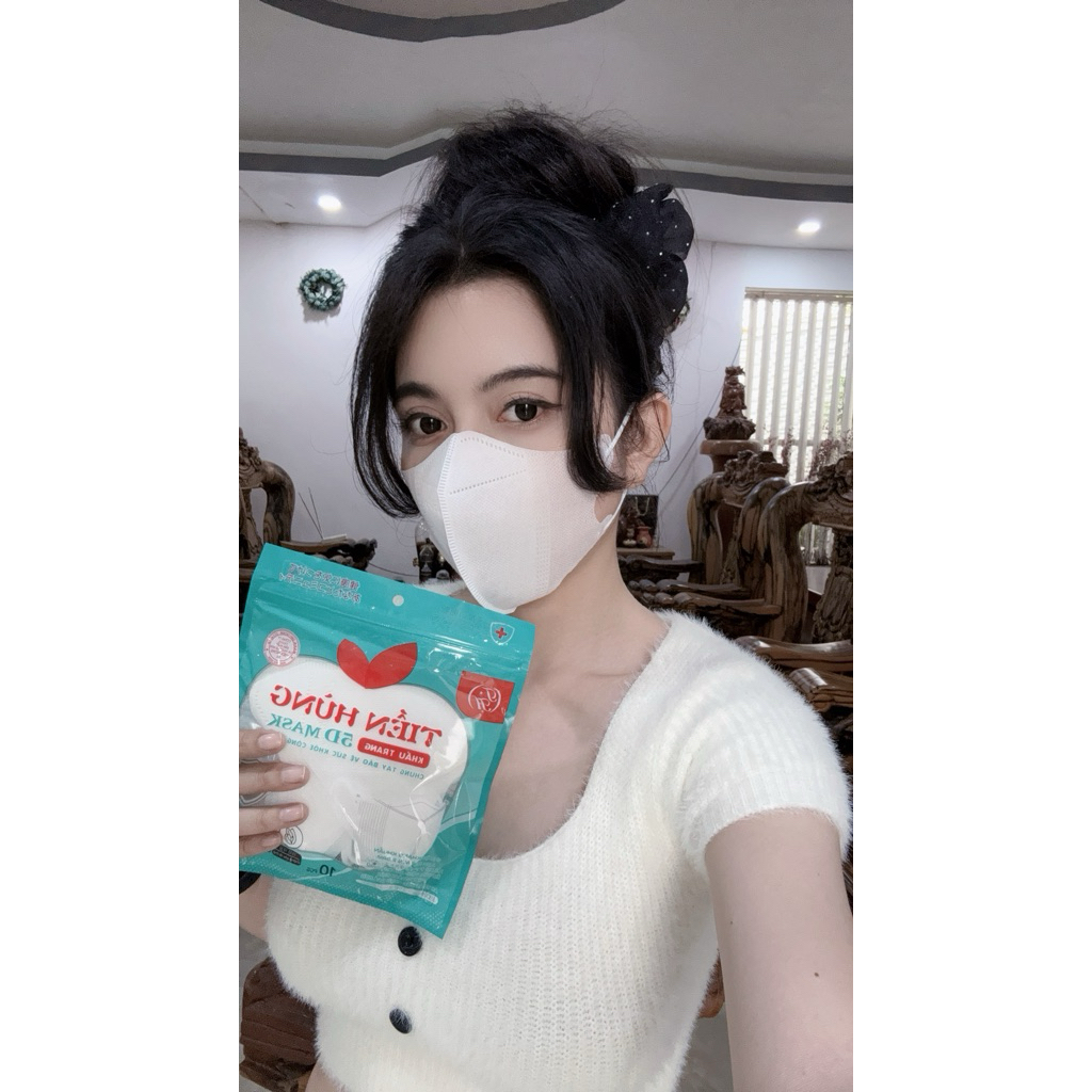 Thùng 500 Cái Khẩu Trang 5D Tiến Hùng Cao Cấp | Form Hàn Quốc | Thoáng Khí Không Bí | Mask 5D Ôm Mặt