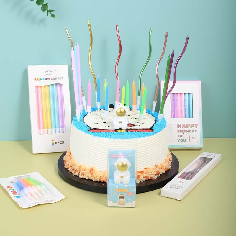 [SIÊU RẺ❤️] – Combo 10 Vỉ Nến xoắn dài - Trang trí bánh sinh nhật bánh kem DUHA 046