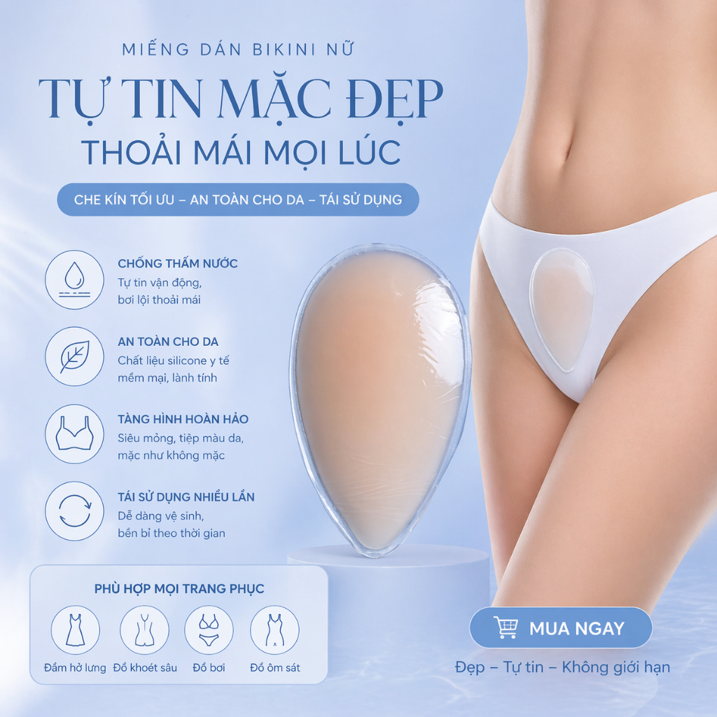 Miếng dán che rãnh vùng kín ELSA BRA, dán bikini chống lộ hàng khi mặc đồ bó sát leggin, tập gym - 111