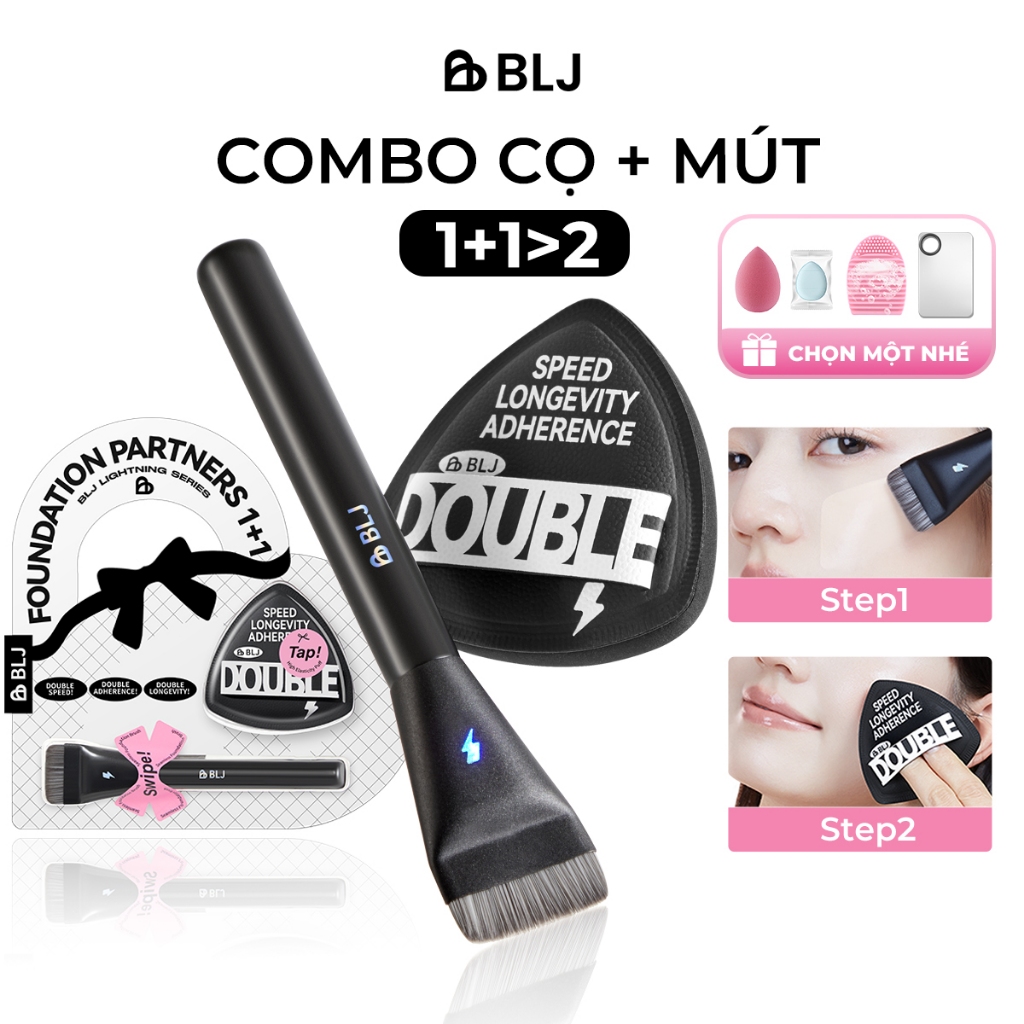 BLJ Combo Cọ Mút Tán Kem Nền Cọ Trang Điểm Cá Nhân Mềm Mại Cọ Tán Nền