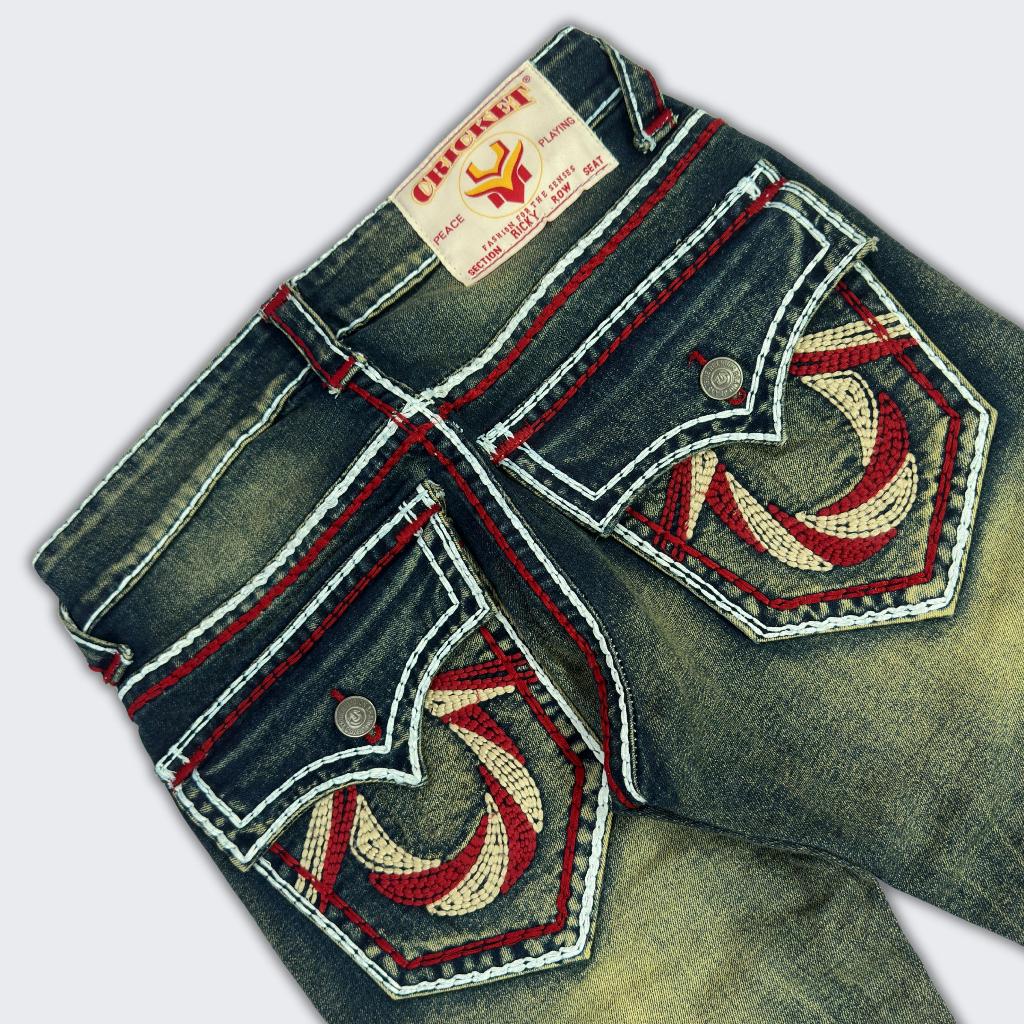 Quần Jeans Thêu Chữ U Nam Cao Cấp - Vải Jeans Tôn Dáng Form Slimfit Nút Kim Loạị Sang Trọng U1