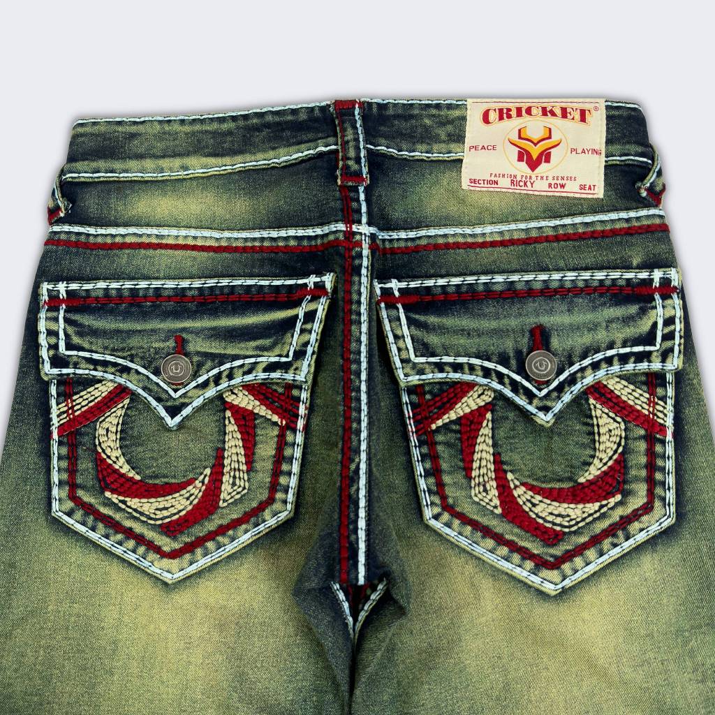 Quần Jeans Thêu Chữ U Nam Cao Cấp - Vải Jeans Tôn Dáng Form Slimfit Nút Kim Loạị Sang Trọng U1