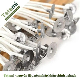 [SIÊU RẺ] Combo 100 Bấc Cotton Trắng Làm Nến Cháy Đều Không Khói TATAMI Làm Nến Handmade