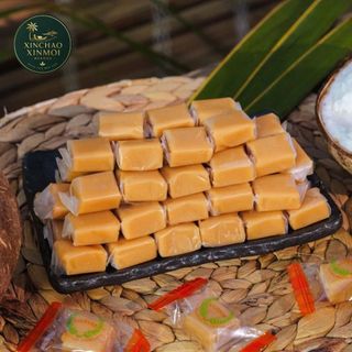 [25.06] Kẹo Dừa Sáp Gừng Không Đường VICOSAP 100G - Mềm Dẻo, Vị Ngọt Nhẹ - Đặc Sản Trà Vinh