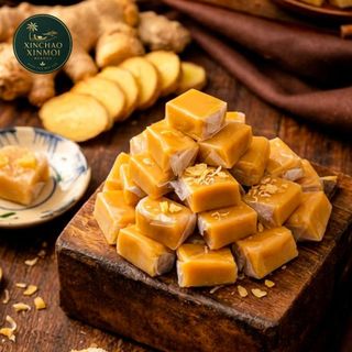 [25.06] Kẹo Dừa Sáp Gừng Không Đường VICOSAP 100G - Mềm Dẻo, Vị Ngọt Nhẹ - Đặc Sản Trà Vinh