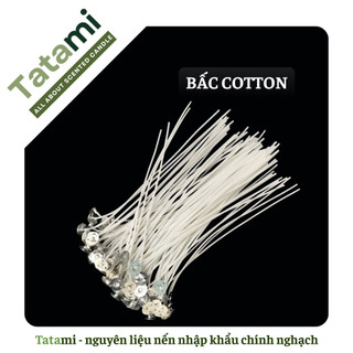 [SIÊU RẺ] Bấc Sợi Cotton Làm Nến TATAMI Kèm Đế Đã Vuốt Sáp Tim Nến Cháy Đều Nguyên Liệu Nến Handmade
