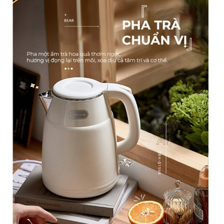 Ấm siêu tốc 1.5L inox 2 lớp BEAR EKT-H156EH, Công suất lớn 1500W, Lòng Inox304, Bảo Hành 18 Tháng