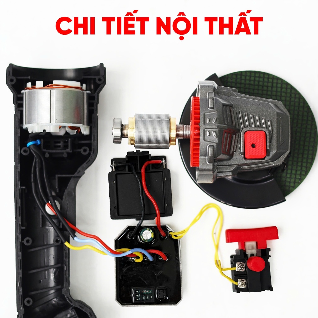 Máy mài góc dùng pin Workfix WF-AG7900CP Đầu trục M10 Không chổi than 3 Tốc độ -  Công tắc bóp